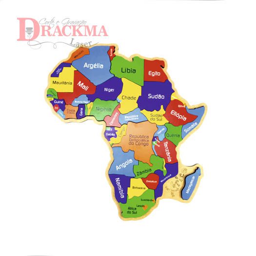 Quebra-Cabeça Mapa da África, Ásia, Brasil, Estados Unidos e Europa -  Drackma