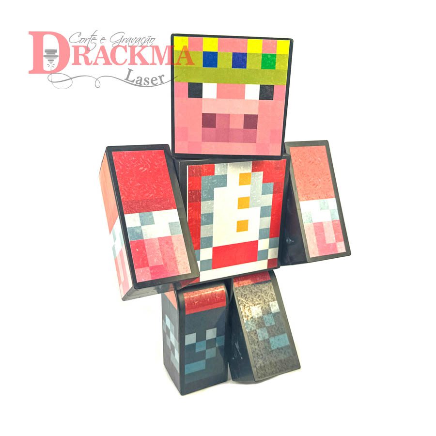 Boneco Articulado Minecraft Techno 25cm