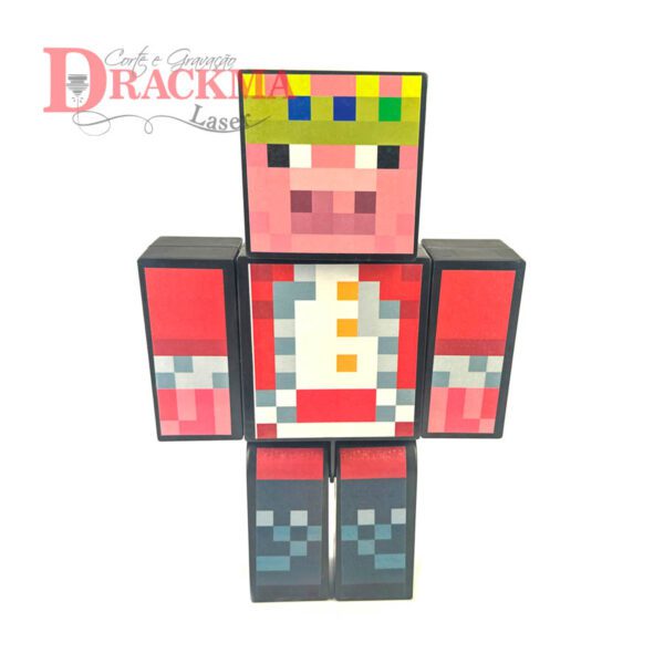 Boneco Articulado Minecraft Techno 25cm