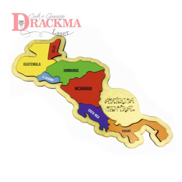 Quebra-Cabeça Mapa da América Central Ístmico