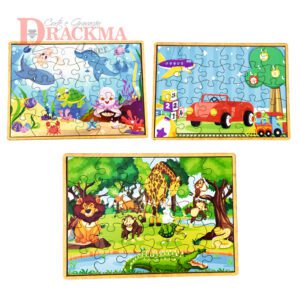 Quebra-cabeça Safari, Marinho e Veiculos