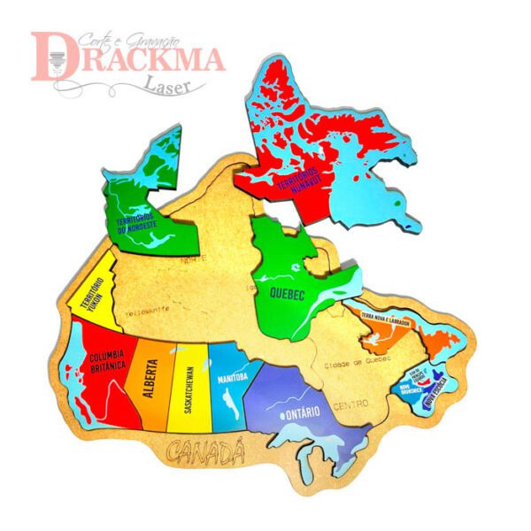 Quebra-Cabeça Mapa do Canadá