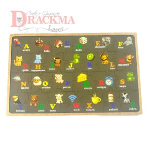 Quebra-Cabeça Alfabeto Infantil A-Z com Figuras
