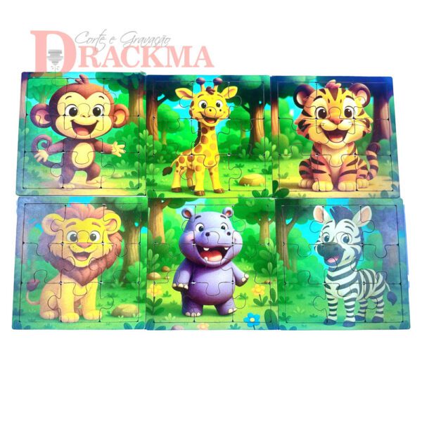 Kit Quebra-Cabeça Safari 6 Jogos