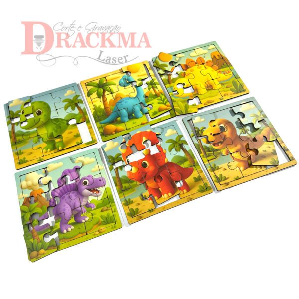 Kit Quebra-Cabeça Dinossauro 6 Jogos