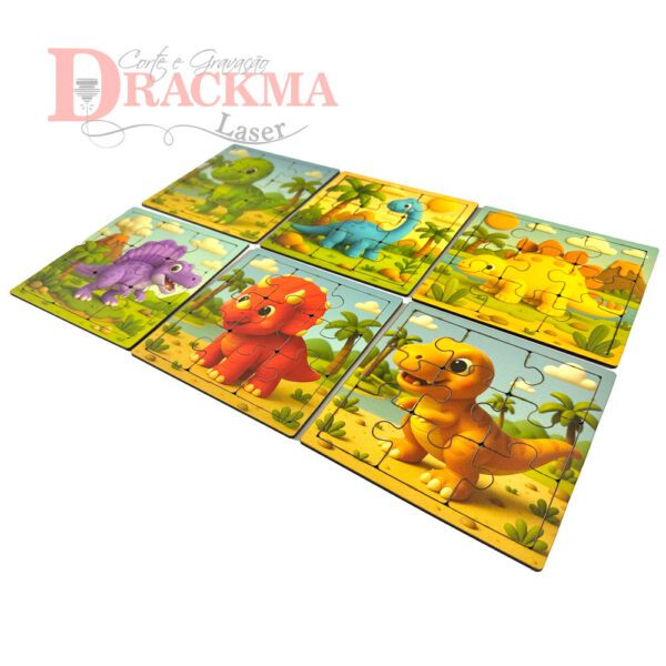 Kit Quebra-Cabeça Dinossauro 6 Jogos