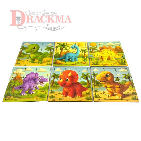 Kit Quebra-Cabeça Dinossauro 6 Jogos