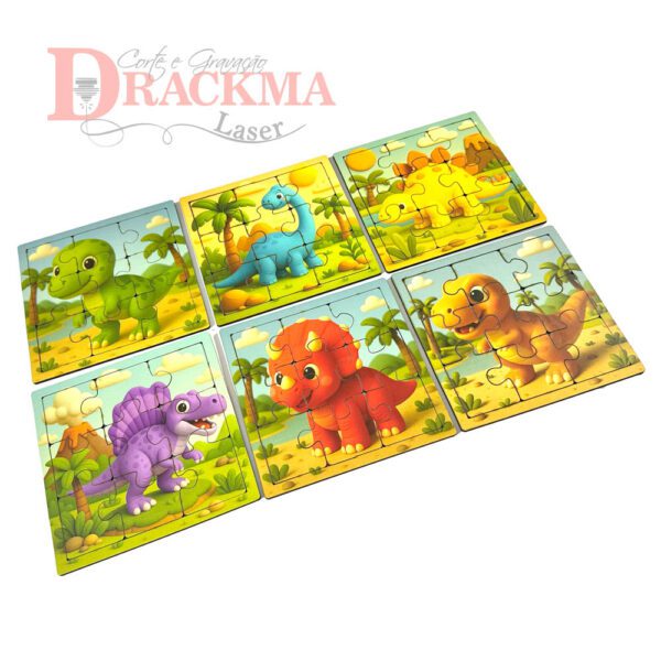 Kit Quebra-Cabeça Dinossauro 6 Jogos