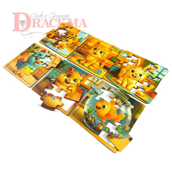 Kit Quebra-Cabeça Animais Domésticos 6 Jogos
