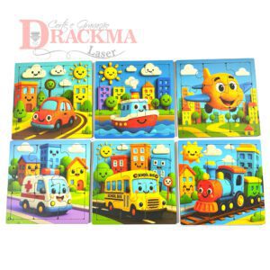 Kit Quebra-Cabeça Veículos 6 Jogos