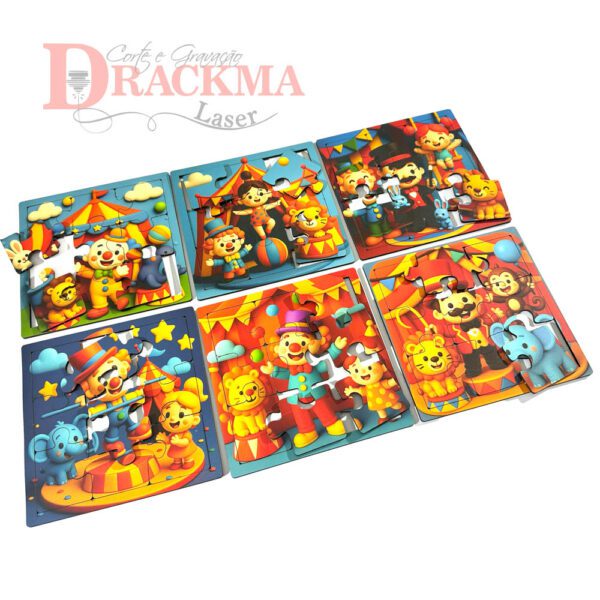Kit Quebra-Cabeça Circo 6 Jogos