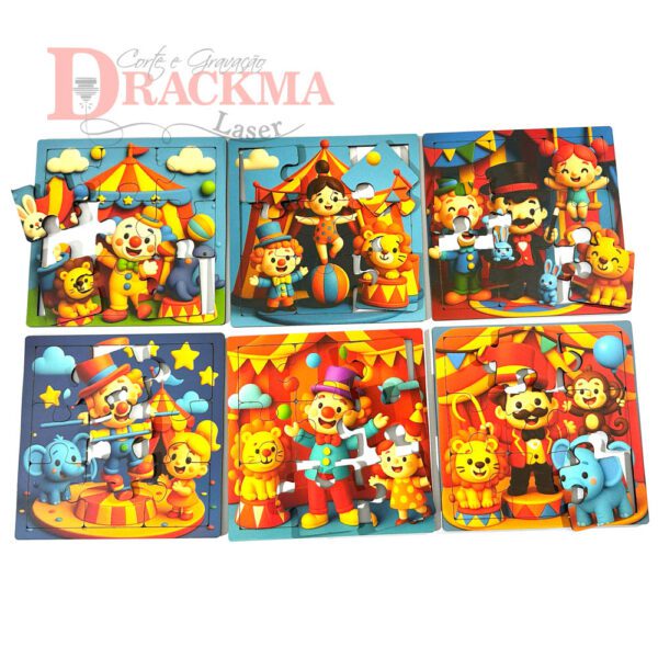 Kit Quebra-Cabeça Circo 6 Jogos