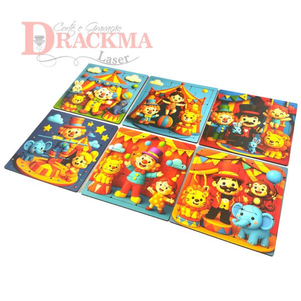 Kit Quebra-Cabeça Circo 6 Jogos