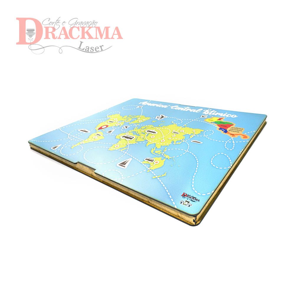 Caixa para Mapa da América Central Insular