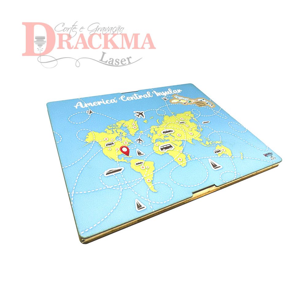 Caixa para Mapa da América Central Insular