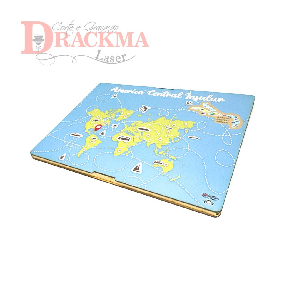 Caixa para Mapa da América Central Insular