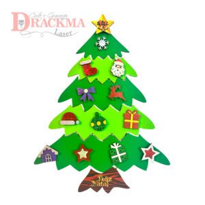 Árvore de Natal Decorativa Enfeites Holográficos