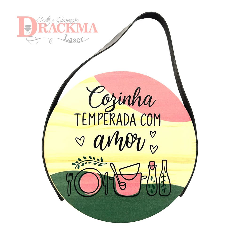 Placa Decorativa Cozinha Temperada Quadro Rústico Decorativo