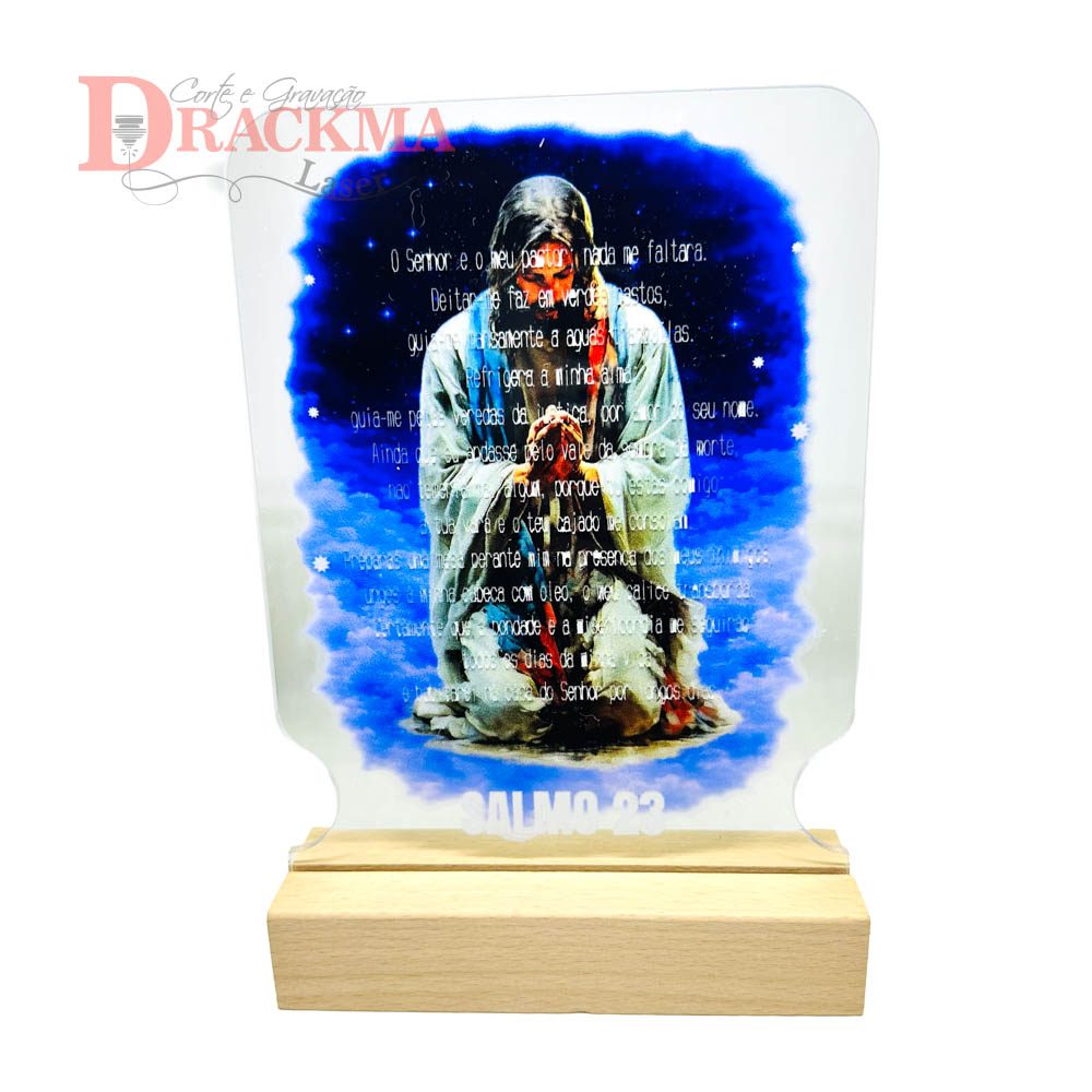 Luminária Salmo 23 em Acrílico