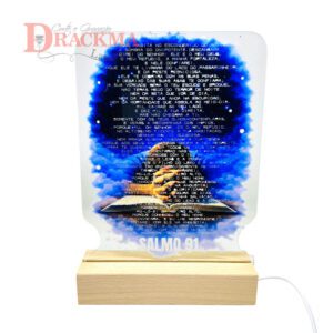 Luminária Salmo 91 em Acrílico Decoração