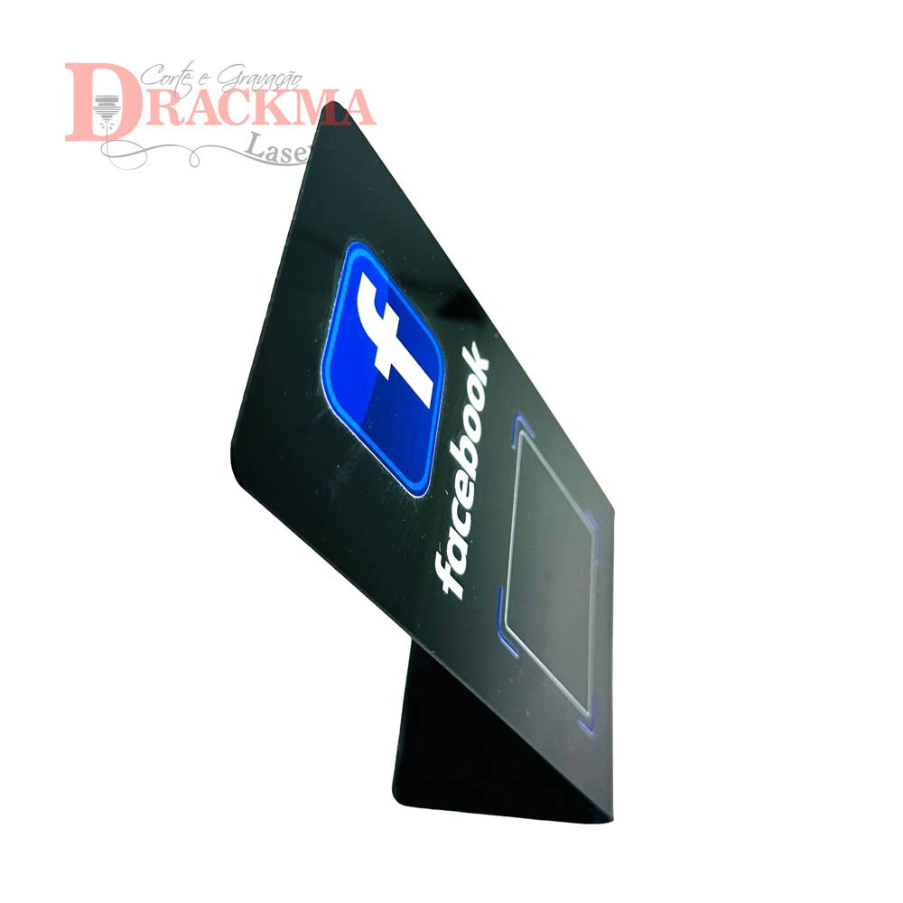 Placa QR Code Facebook Acrílico
