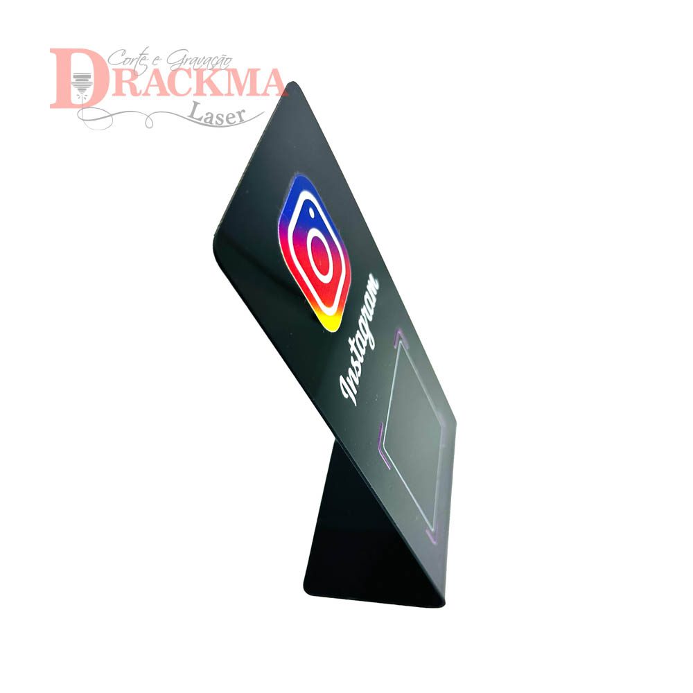 Placa QR Code Instagram Acrílico