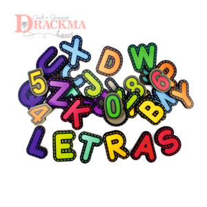 Letras e Números Do Alfabeto Em Mdf (Sem O Tabuleiro)