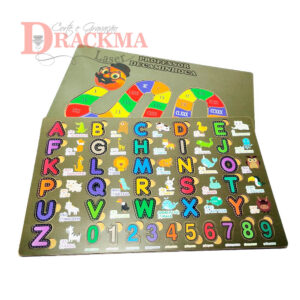 Kit Quebra-Cabeça Alfabeto Inglês – Jogo Tabuleiro Decaminhoca