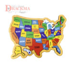 Quebra-Cabeça Mapa Dos Estados Unidos Brinquedo Educativo