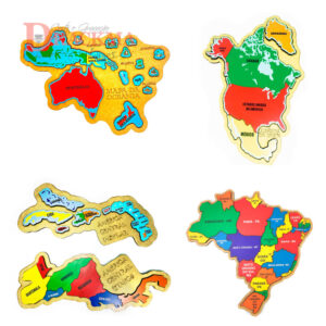 Kit Quebra-cabeça Mapas