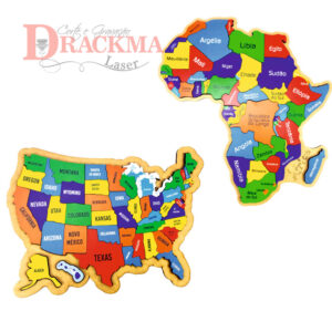 Kit Quebra-cabeça Mapas EUA AFRICA