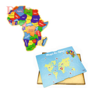 Quebra-Cabeça Mapa da África com Caixa