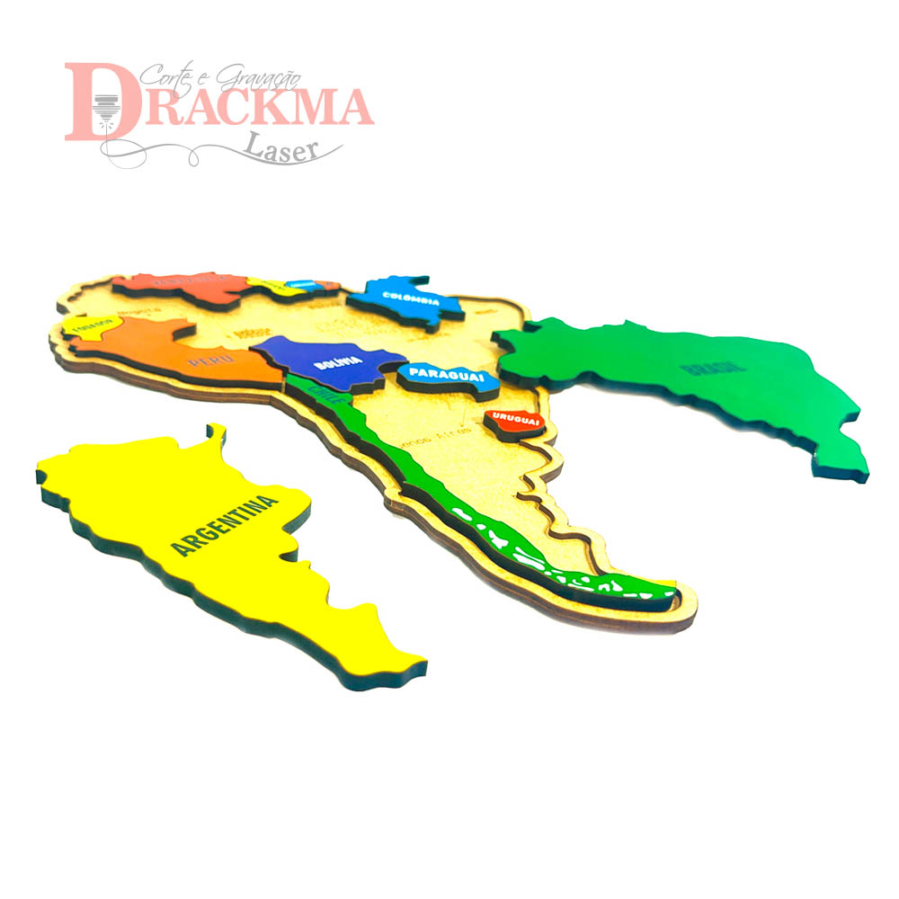 Quebra-Cabeça Mapa da América do Sul - Imagem 3