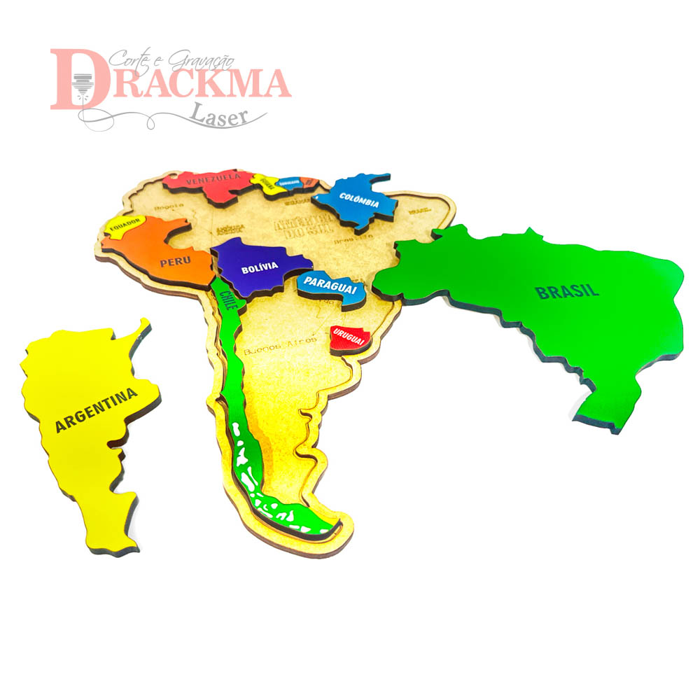 Quebra-Cabeça Mapa da América do Sul - Imagem 4