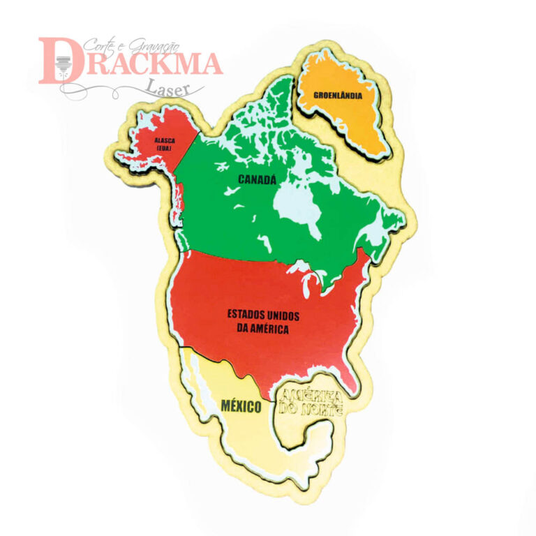 Quebra-Cabeça Mapa da América do Norte