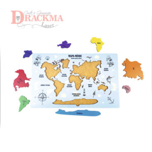 Quebra-Cabeça Mapa Mundi Brinquedo Educativo Pedagógico
