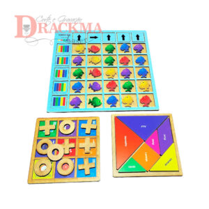 Kit Jogo da Velha – Jogo Tangram Português – Direção e Cores