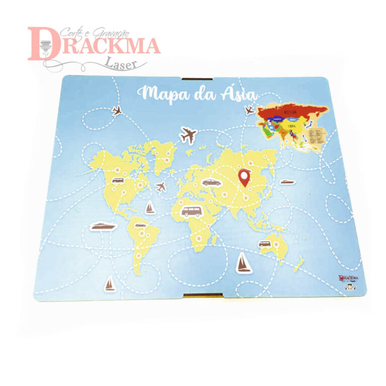 Caixa para Mapa da Ásia