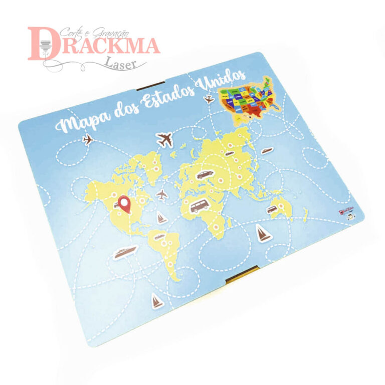 Caixa para Mapa dos Estados Unidos