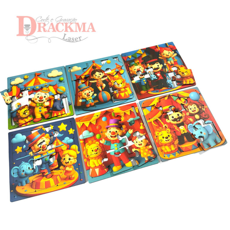 Kit Quebra-Cabeça Circo 6 Jogos
