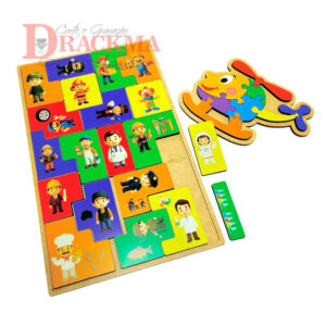Kit Jogo Tetris Profissões – Quebra-Cabeça Helicóptero