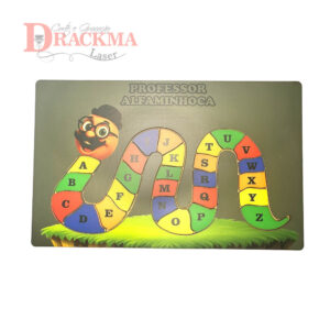 Jogo de Tabuleiro Professor Alfaminhoca alfabeto completo