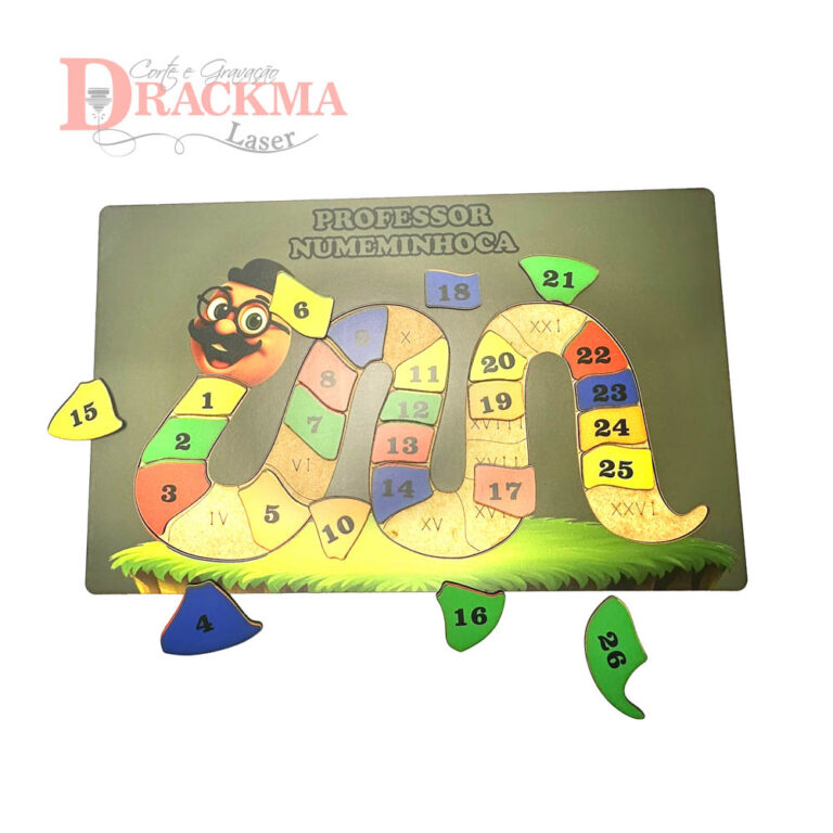 Jogo de Tabuleiro Professor Numeminhoca números até 26