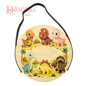 Porta Maternidade Dinossauro Infantil - Nome Personalizado