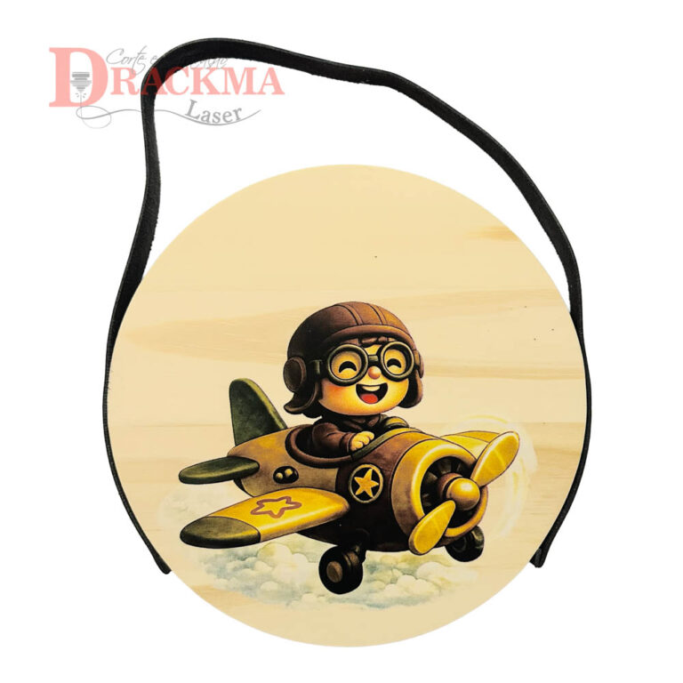Porta Maternidade Aviador Infantil - Nome Personalizado