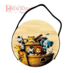 Porta Maternidade Arca de Noé Infantil - Nome Personalizado