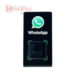 Placa QR Code WhatsApp Acrílico Display de Balcão Comércio