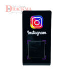 Placa QR Code Instagram Acrílico Display de Balcão Comércio