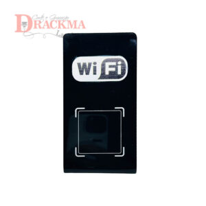 Placa QR Code WiFi Acrílico Display de Balcão Comércio