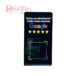 Placa QR Code Google Avaliação Acrílico Display de Balcão